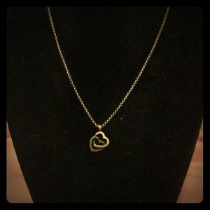 #015V 🎄🎅🏻 David Yurman double heart necklace